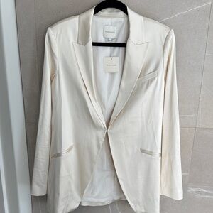 Favorite Daughter Cream Satin Blazer